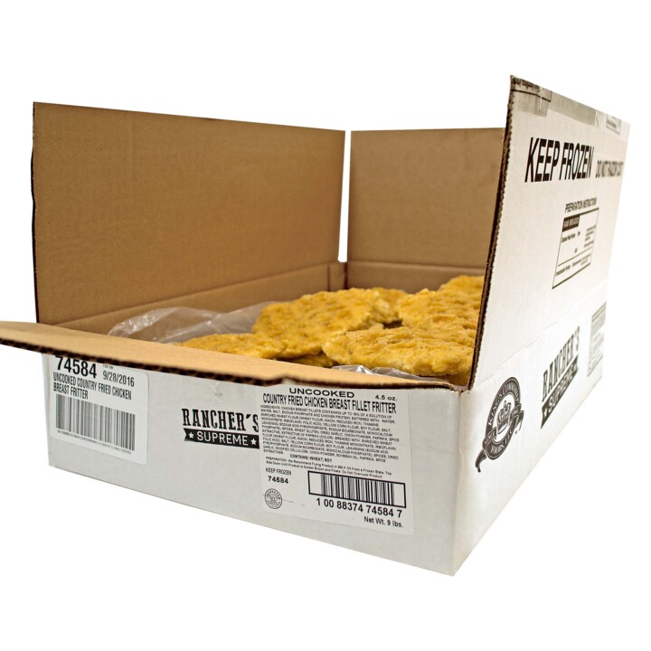 Parfried Chicken Breast Fritter 32/4.5 Oz Bulk