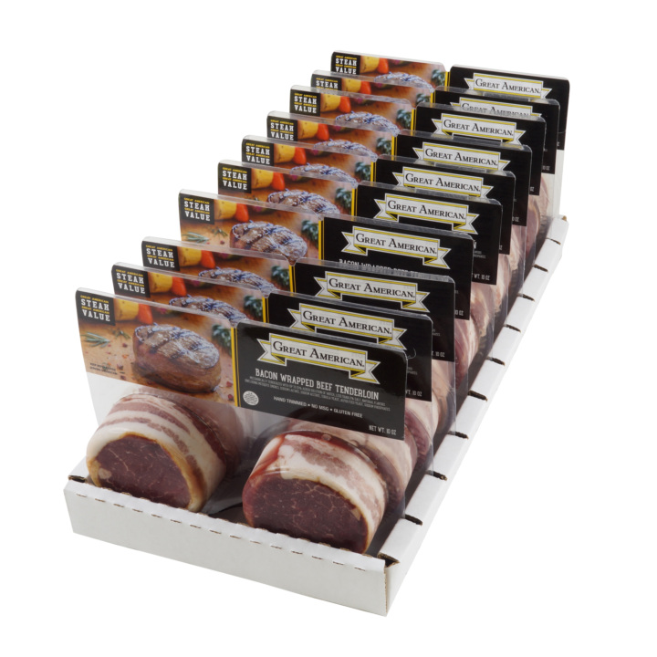 Great American Fresh Double Pack Bacon Wrapped Beef Tenderloin 10/10 Oz