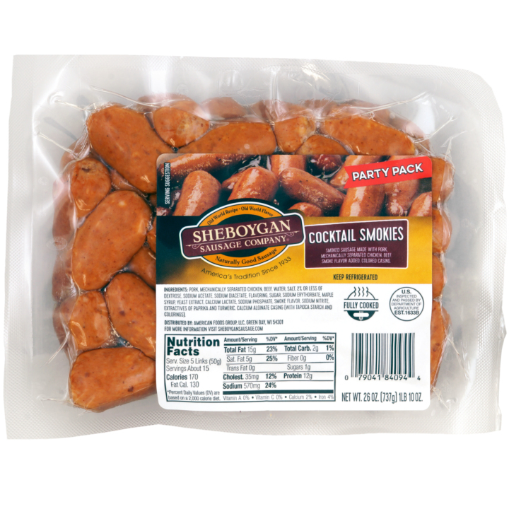 Fully Cooked Cocktail Smokies 6/26 Oz Packages