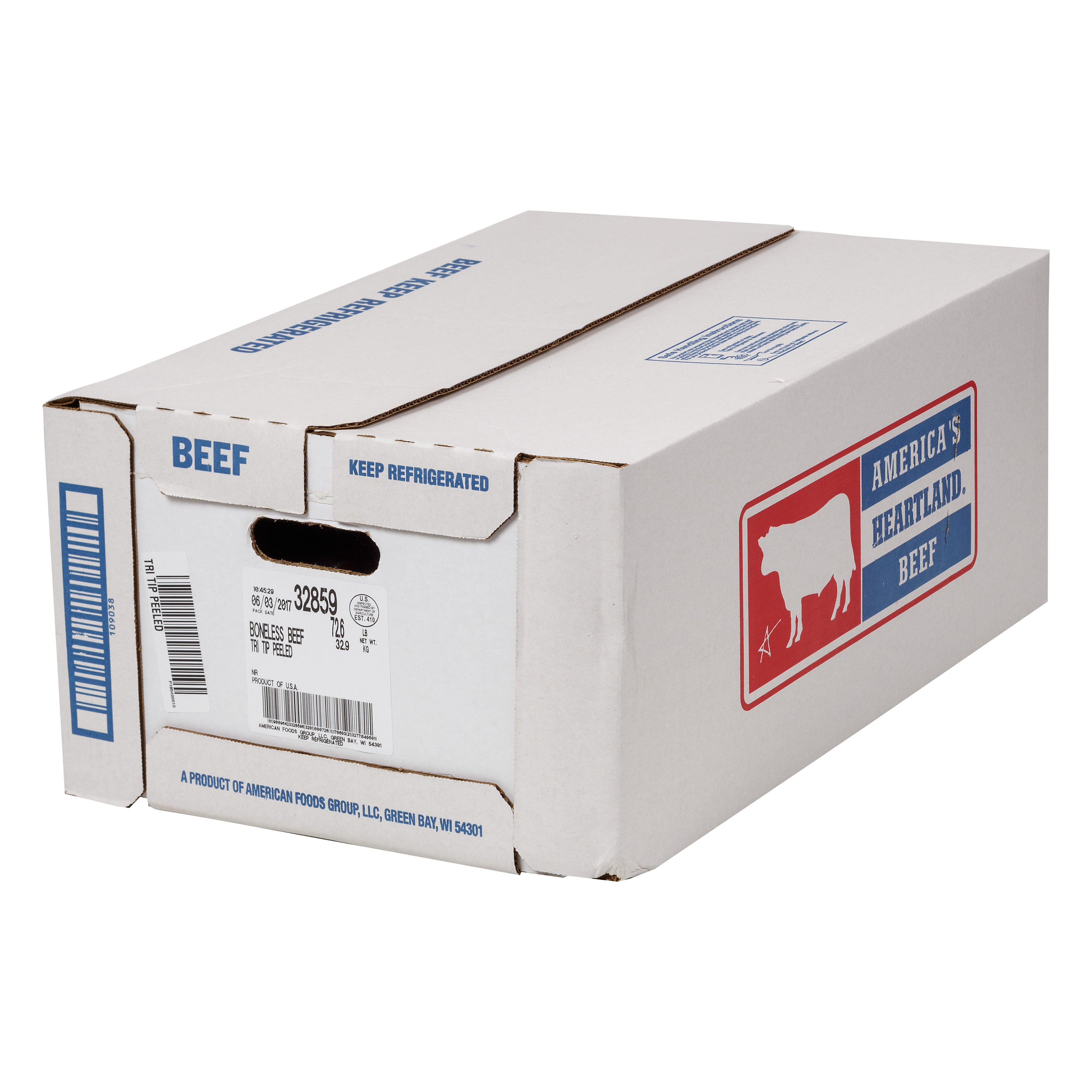 No Roll Fresh Boneless Beef Tri Tip Peeled