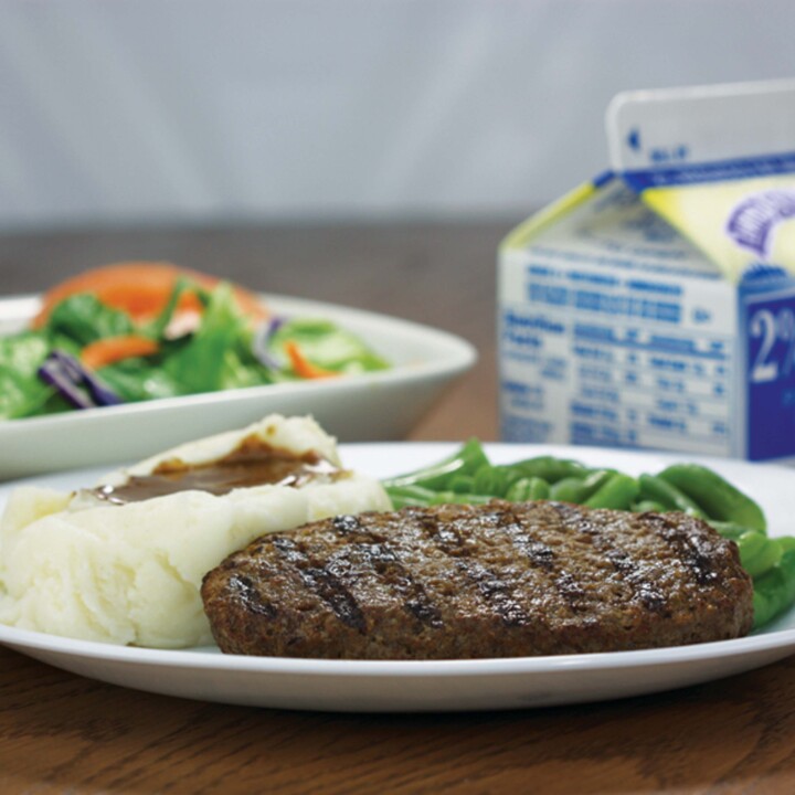 Reduced Sodium Fully Cooked Salisbury Steak Patties With Soy 209/2.3 Oz