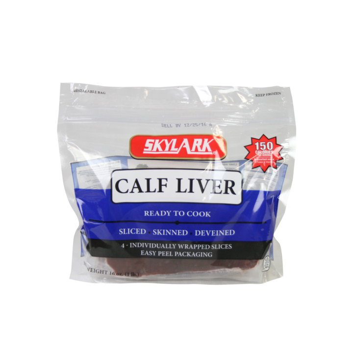Individually Wrapped Calf Liver 16/1 Lb Bags