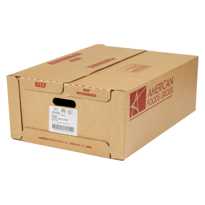 81/19 Fine Ground Beef 8/10 Lb Chubs