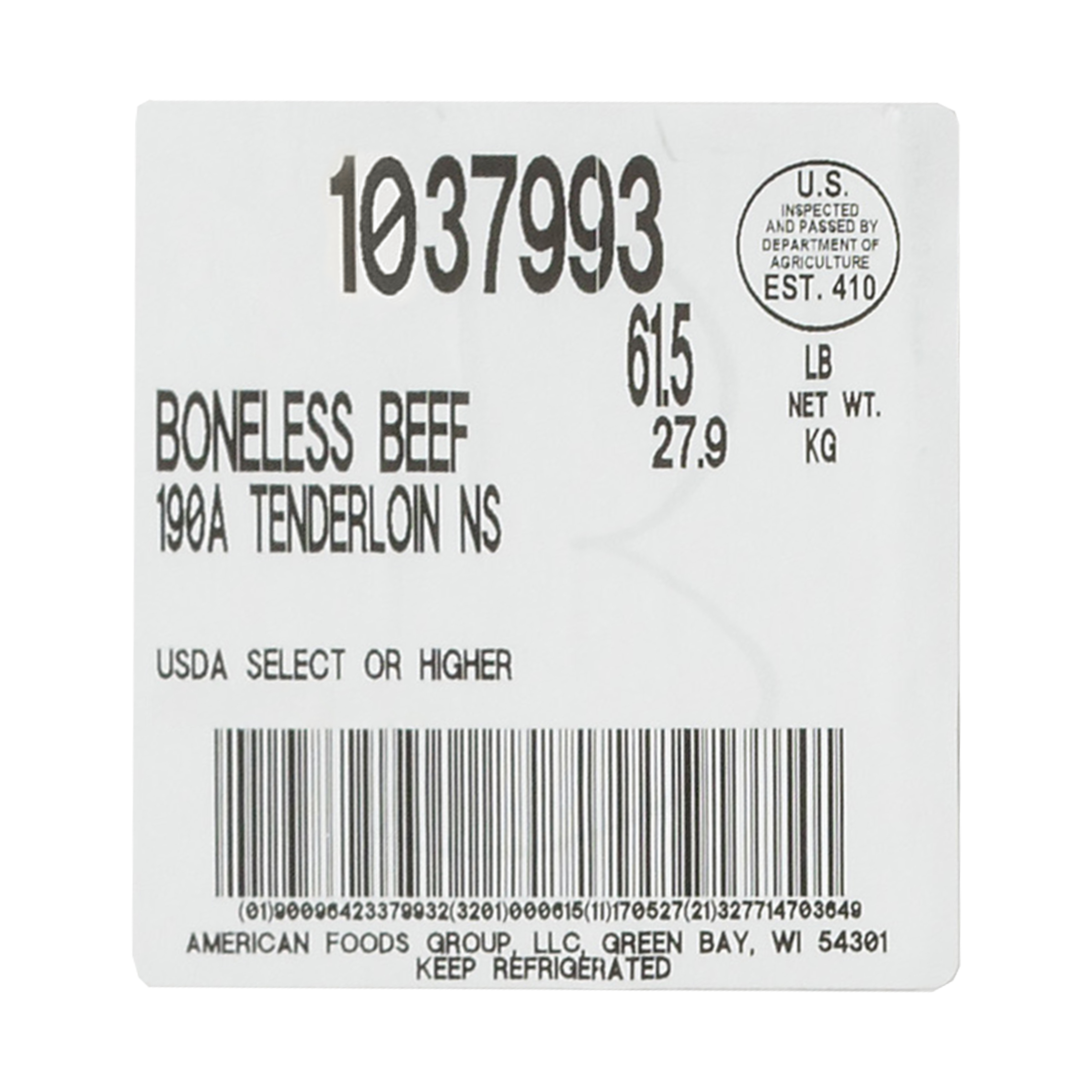 Tenderloin 190A Select