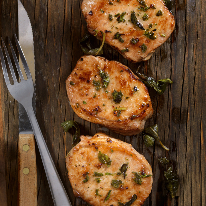 Boneless Pork Chops 33.375 Pound Packages Per 10 Pound Net Weight