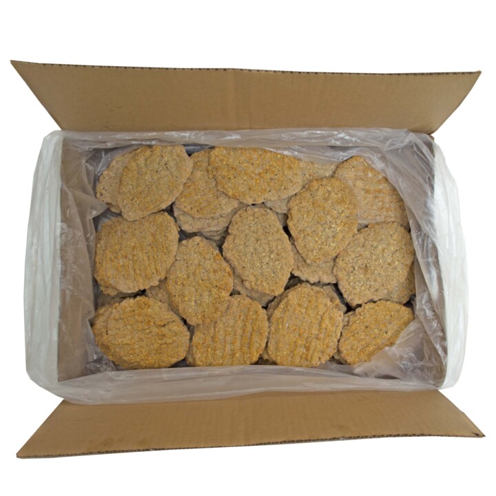 Fully Cooked Whole Grain Country Fried Beef Patties With Soy 80/3 Oz Bulk