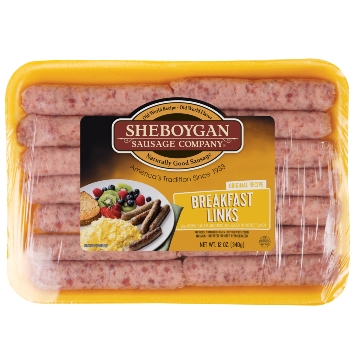 sheboygan sausage company breakfast link 12 12 ounce trays per 9 view larger