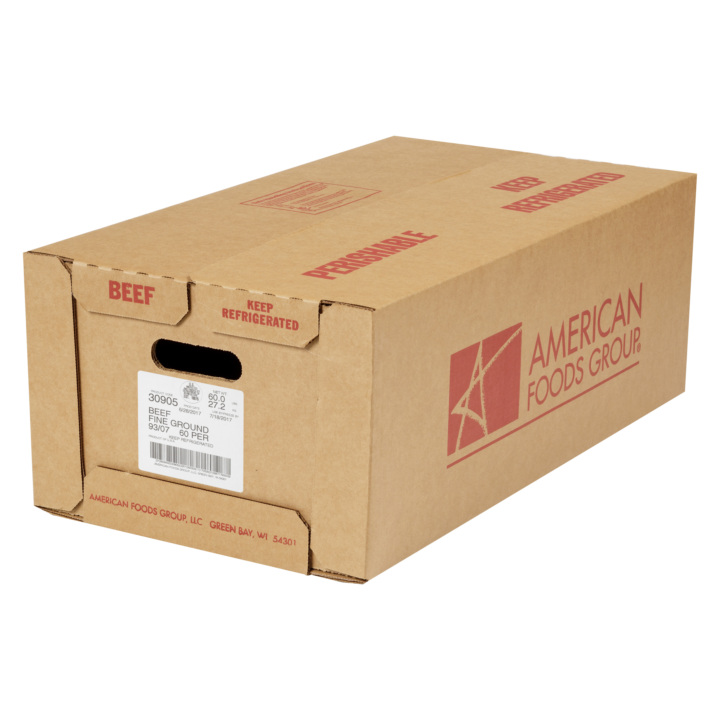 American Foods Group Fresh 93/7 Fine Ground Beef 6/10 Lb Chubs