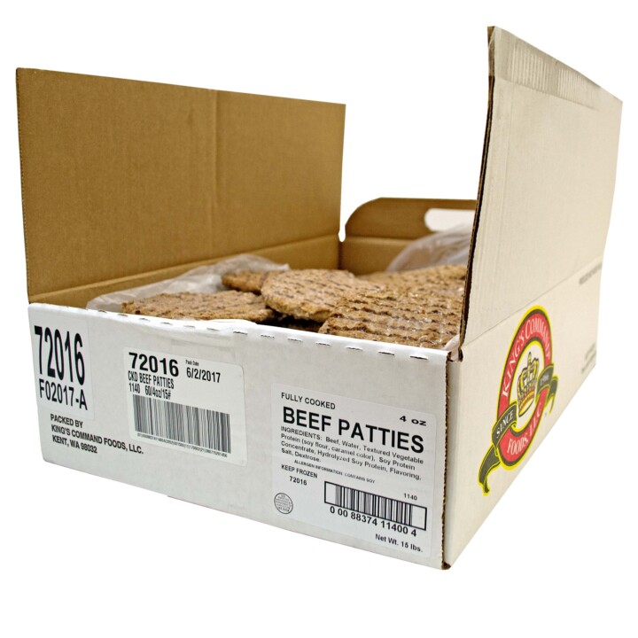 Flame Broiled Beef Patties 60/4 Oz Bulk