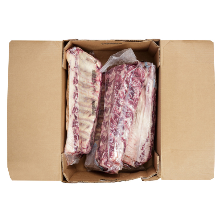 No Roll Fresh Bonein Beef Export Rib 2” 16/up
